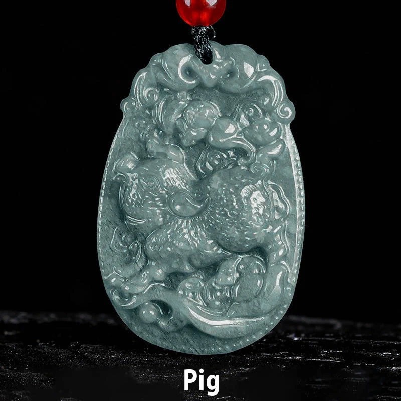 Collana con ciondolo in corda con Buddha Stones, zodiaco cinese, giada, anno del cavallo, fortuna - Image 21