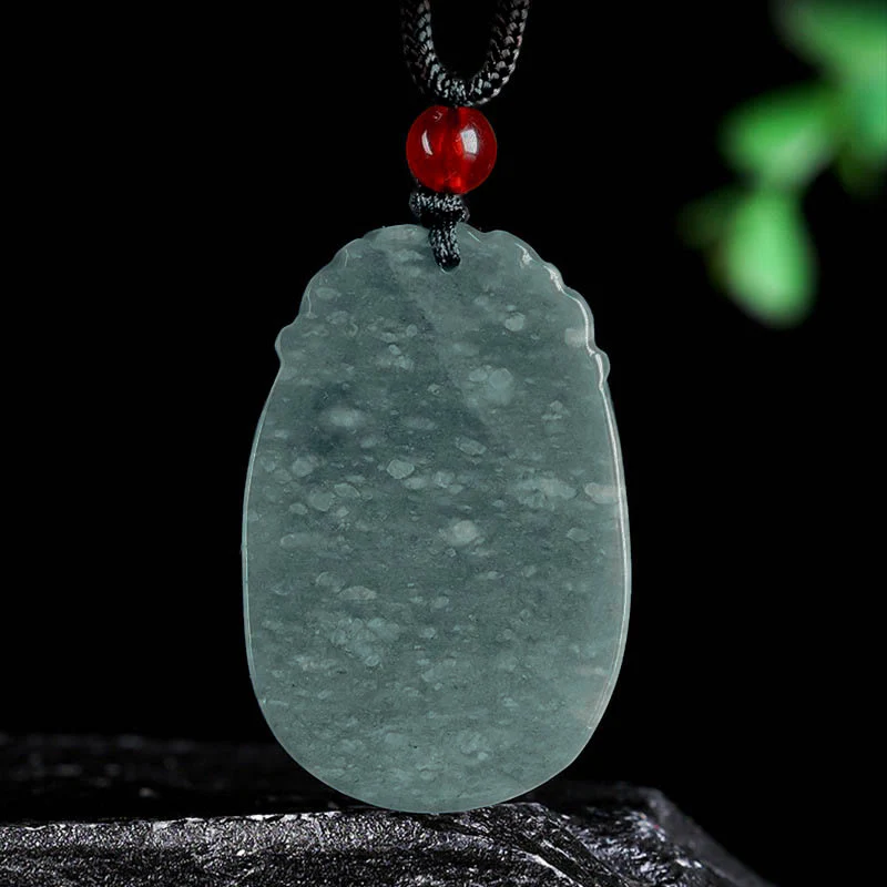 Collana con ciondolo in corda con Buddha Stones, zodiaco cinese, giada, anno del cavallo, fortuna - Image 3
