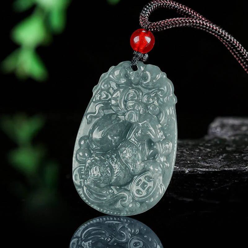 Collana con ciondolo in corda con Buddha Stones, zodiaco cinese, giada, anno del cavallo, fortuna - Image 8