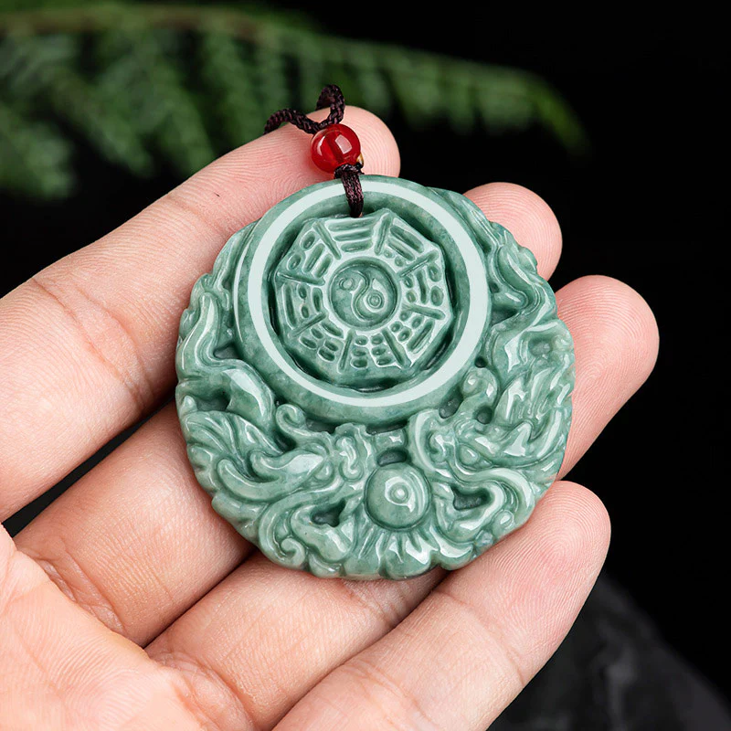 Collana con ciondolo in corda con equilibrio di Yin e Yang, drago e pietre Buddha Stones - Image 4
