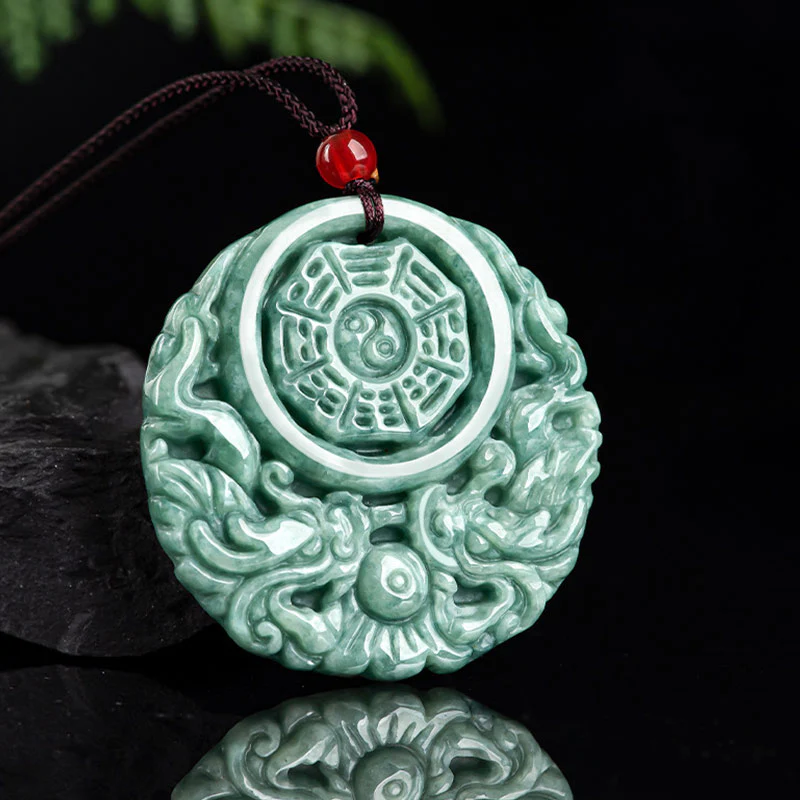 Collana con ciondolo in corda con equilibrio di Yin e Yang, drago e pietre Buddha Stones - Image 5