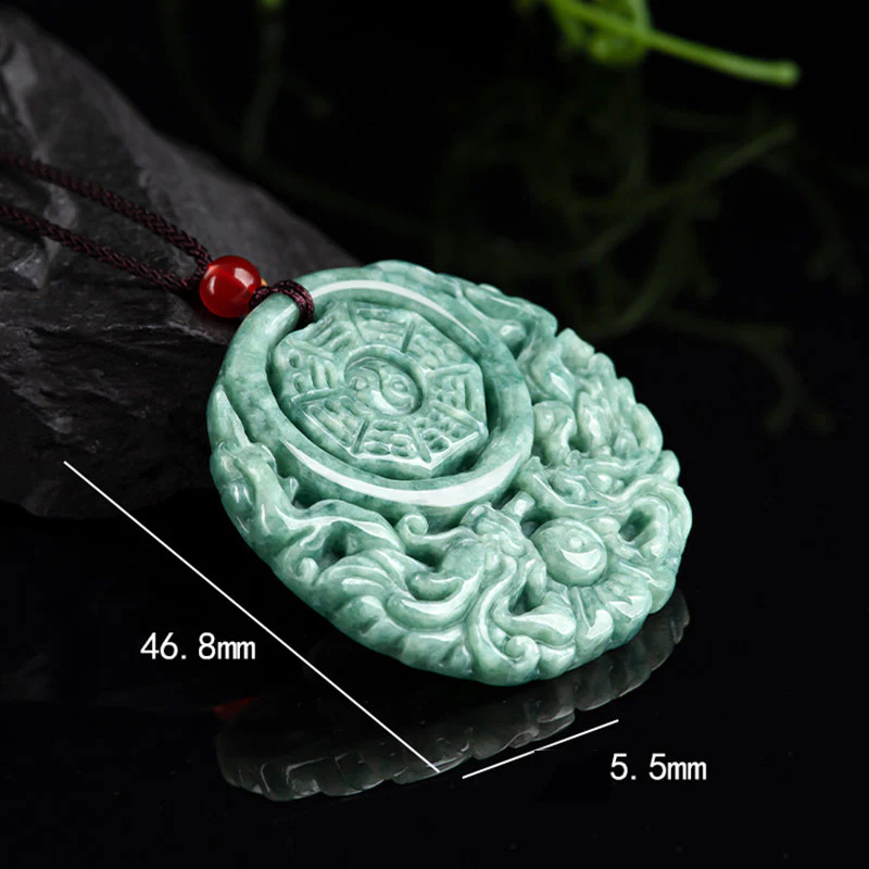 Collana con ciondolo in corda con equilibrio di Yin e Yang, drago e pietre Buddha Stones - Image 7