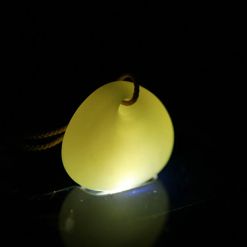 Collana con ciondolo in corda della prosperità con motivo a piccola borsa in giada naturale di Hetian - Image 14