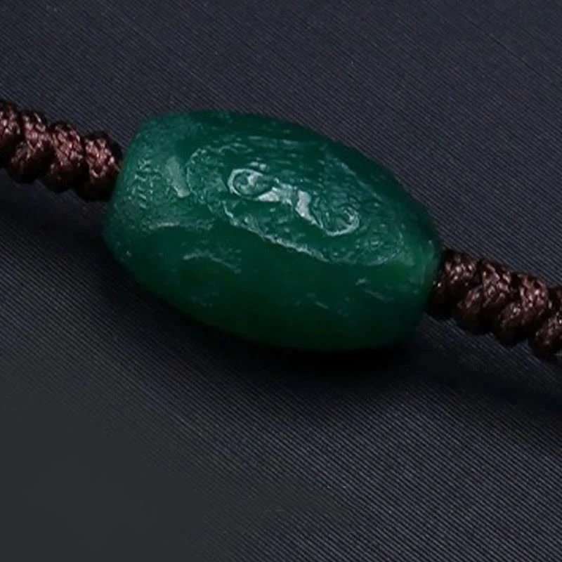 Collana con ciondolo in corda intrecciata con perline Dzi tibetane a nove occhi Buddha Stones - Image 11