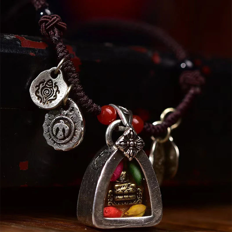 Collana con ciondolo in corda intrecciata con simbolo della compassione Buddha Stones del Buddha - Image 6