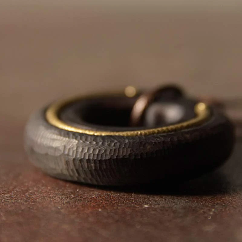 Collana con ciondolo in legno di ebano, cerchio zen, Buddha Stones , pace e calma - Image 13