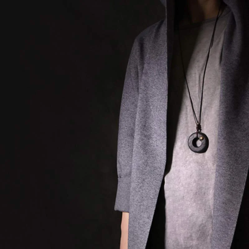 Collana con ciondolo in legno di ebano, cerchio zen, Buddha Stones , pace e calma - Image 6
