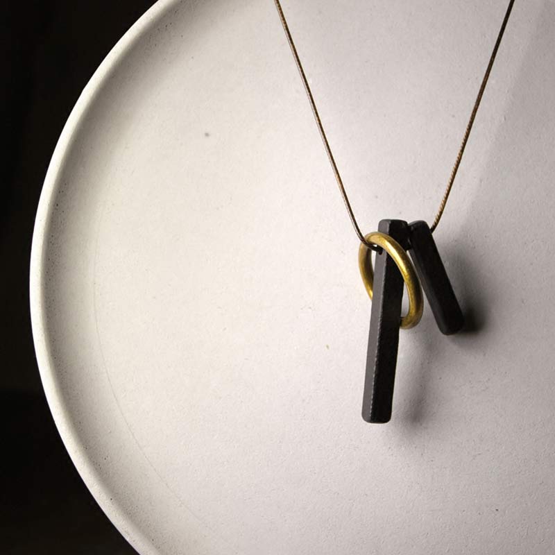 Collana con ciondolo in legno di ebano e cerchio zen Buddha Stones , illuminazione - Image 7