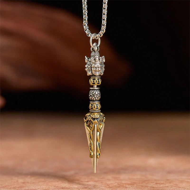 Collana con ciondolo in rame con potere spirituale curativo, Buddha Stones tibetane Vajra Vajrakila - Image 4