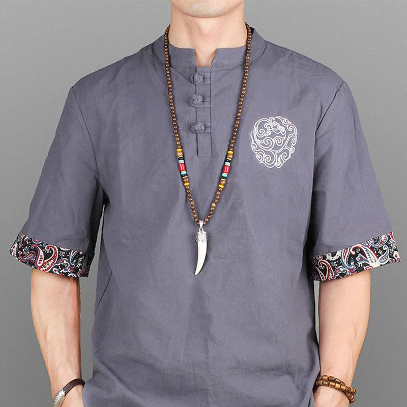 Collana con ciondolo in stile corno in pietra turchese e legno wenge, protezione e meditazione - Image 11