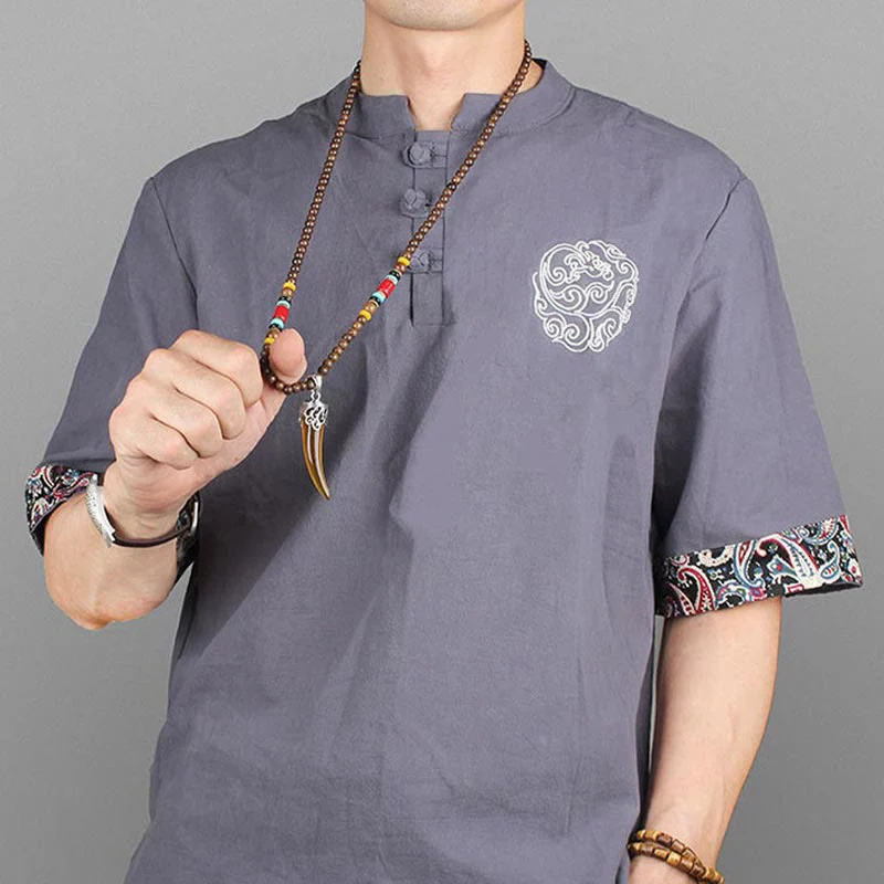 Collana con ciondolo in stile corno in pietra turchese e legno wenge, protezione e meditazione - Image 8