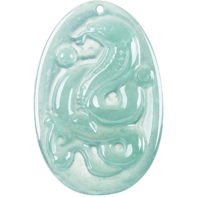 Collana con ciondolo ovale in giada naturale con Buddha Stones , anno del serpente, fortuna - Image 8