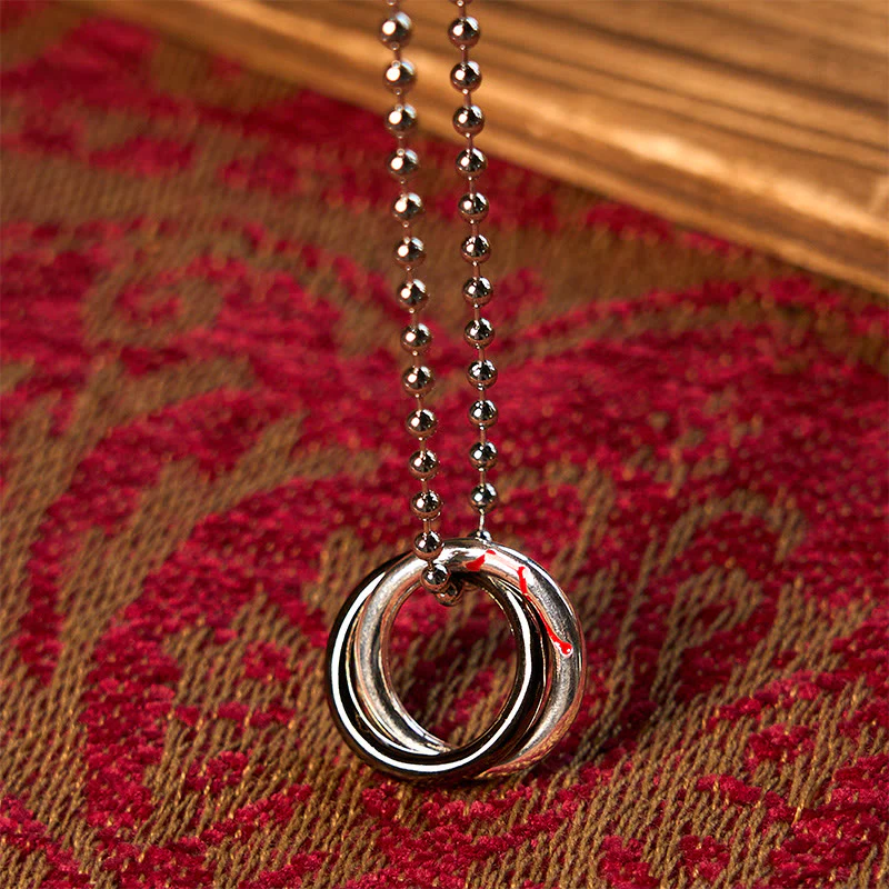 Collana con ciondolo portafortuna del Grande Carro con Buddha Stones in rame Qiankun Hoop - Image 2