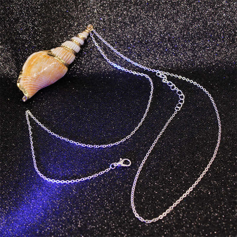 Collana con ciondolo portafortuna in conchiglia naturale Shankha Conch Shell - Image 5