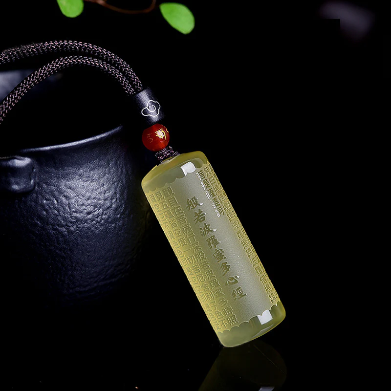 Collana con ciondolo "Sutra del cuore" in citrino, felicità e forza - Image 7