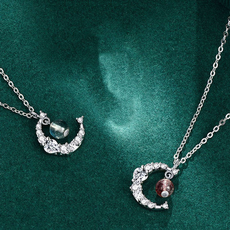 Collana di guarigione dell'amore con cristalli blu e quarzo fragola Buddha Stones - Image 3