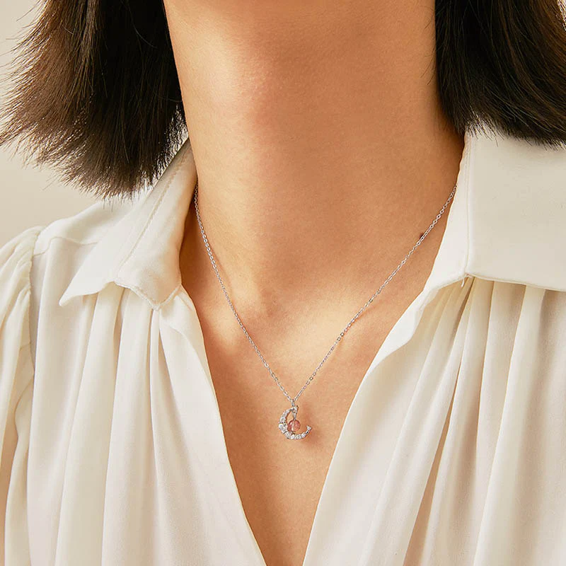 Collana di guarigione dell'amore con cristalli blu e quarzo fragola Buddha Stones - Image 6
