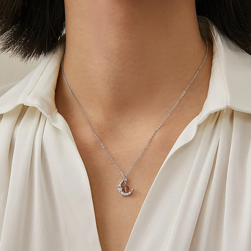 Collana di guarigione dell'amore con cristalli blu e quarzo fragola Buddha Stones - Image 7