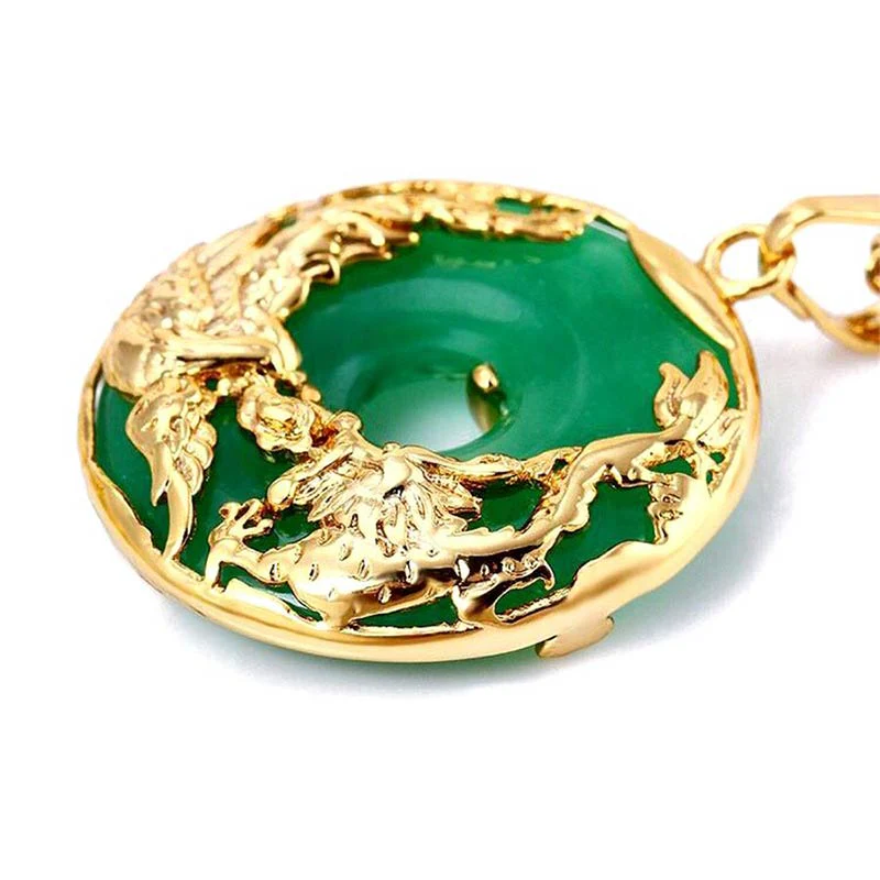 Collana di prosperità in giada naturale Buddha Stones - Image 3