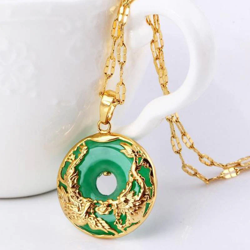 Collana di prosperità in giada naturale Buddha Stones - Image 5