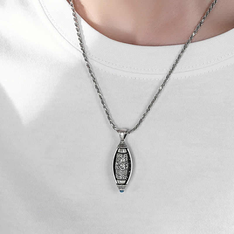 Collana di protezione con ciondolo girevole Buddha Stones Tibet Om Mani Padme Hum - Image 4