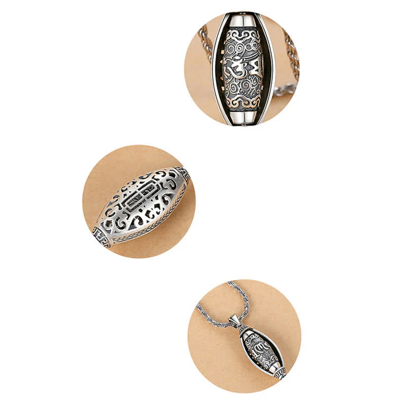 Collana di protezione con ciondolo girevole Buddha Stones Tibet Om Mani Padme Hum - Image 7