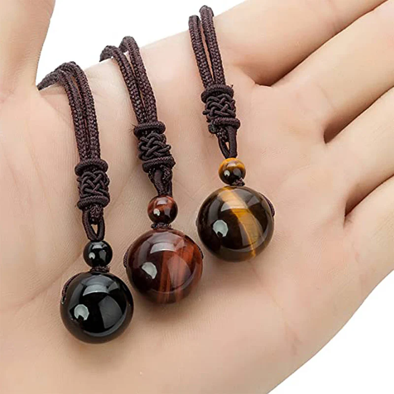 Collana di protezione con occhio di tigre tibetano Buddha Stones - Image 11