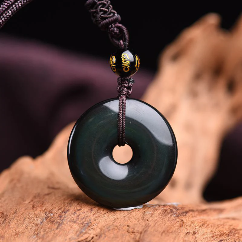 Collana di protezione in ossidiana tibetana Buddha Stones - Image 12
