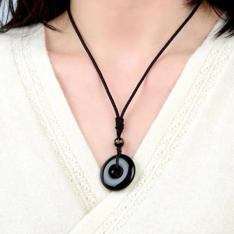 Collana di protezione in ossidiana tibetana Buddha Stones - Image 4