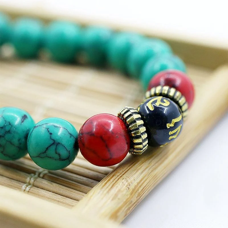 Collana di purificazione Mala in turchese tibetano Buddha Stones - Image 3