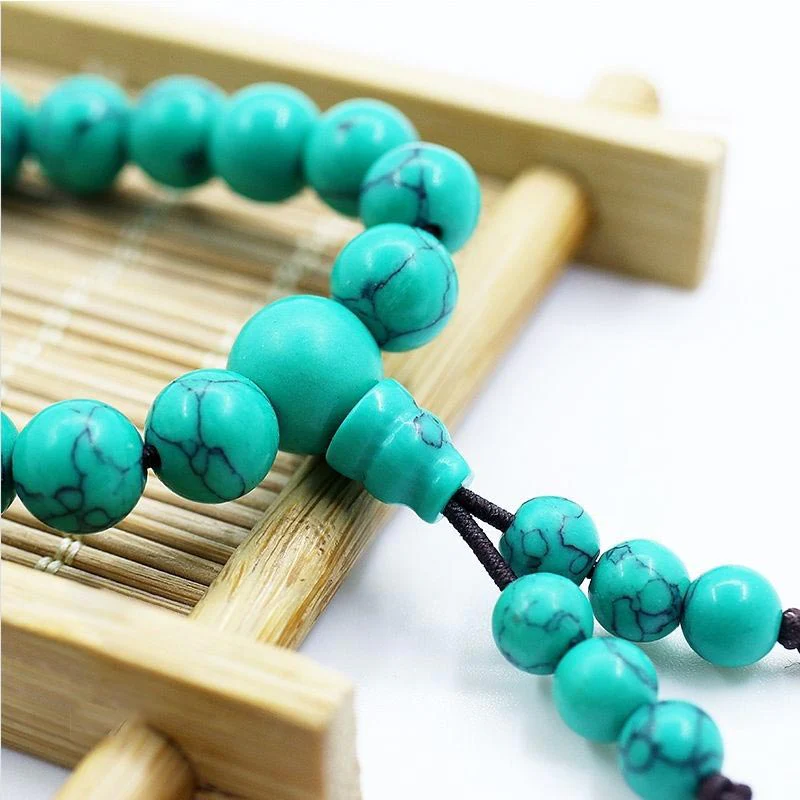 Collana di purificazione Mala in turchese tibetano Buddha Stones - Image 4