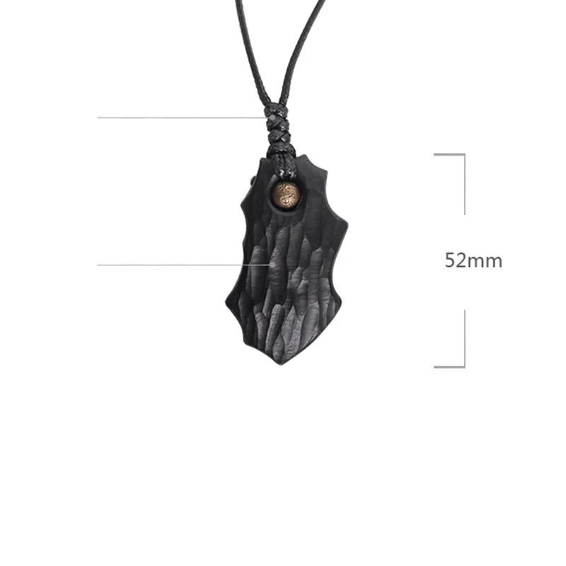 Collana pendente con perline di rame di forma irregolare in legno di ebano Buddha Stones , pace e calma - Image 5