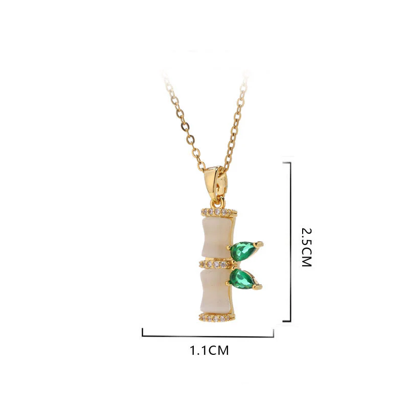 Collana pendente con Buddha Stones placcate in oro 18K, calcedonio, bambù, strass, armonia - Image 6