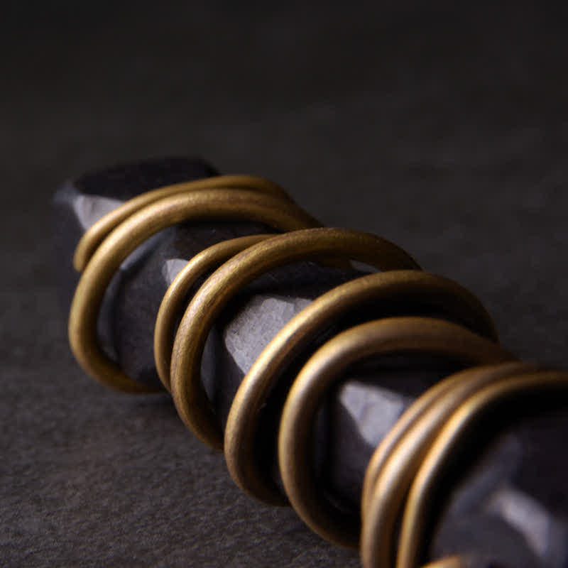 Collana con ciondolo a forma di bilancia, pace e Buddha Stones, Tibet, ebano, ottone. - Image 9