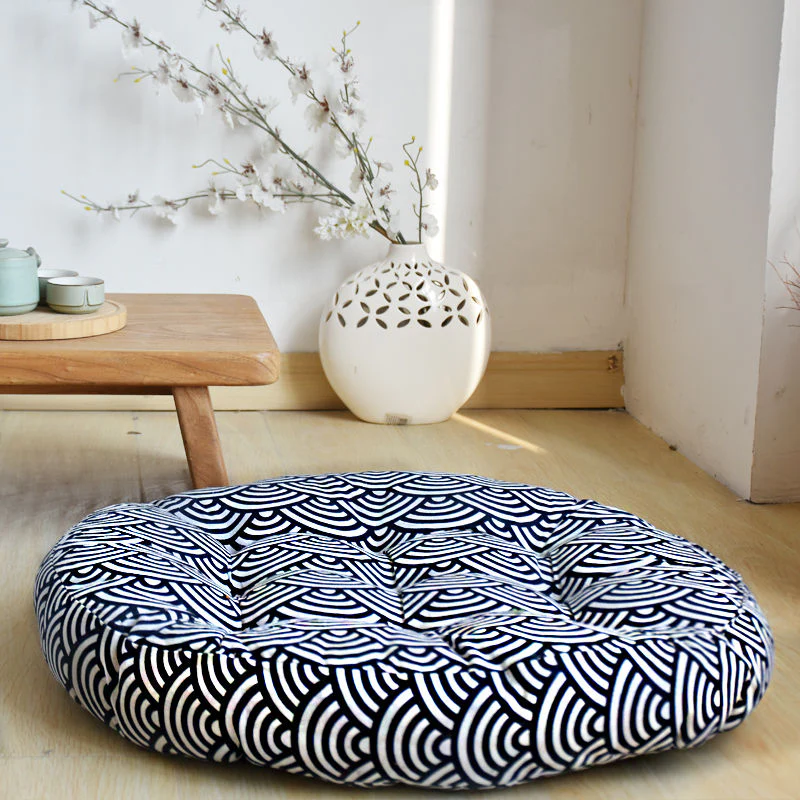 Cuscino per seduta da meditazione in cotone e lino, decorazione per la casa