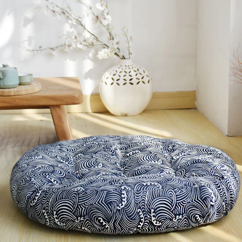 Cuscino per seduta da meditazione in cotone e lino, decorazione per la casa - Image 10