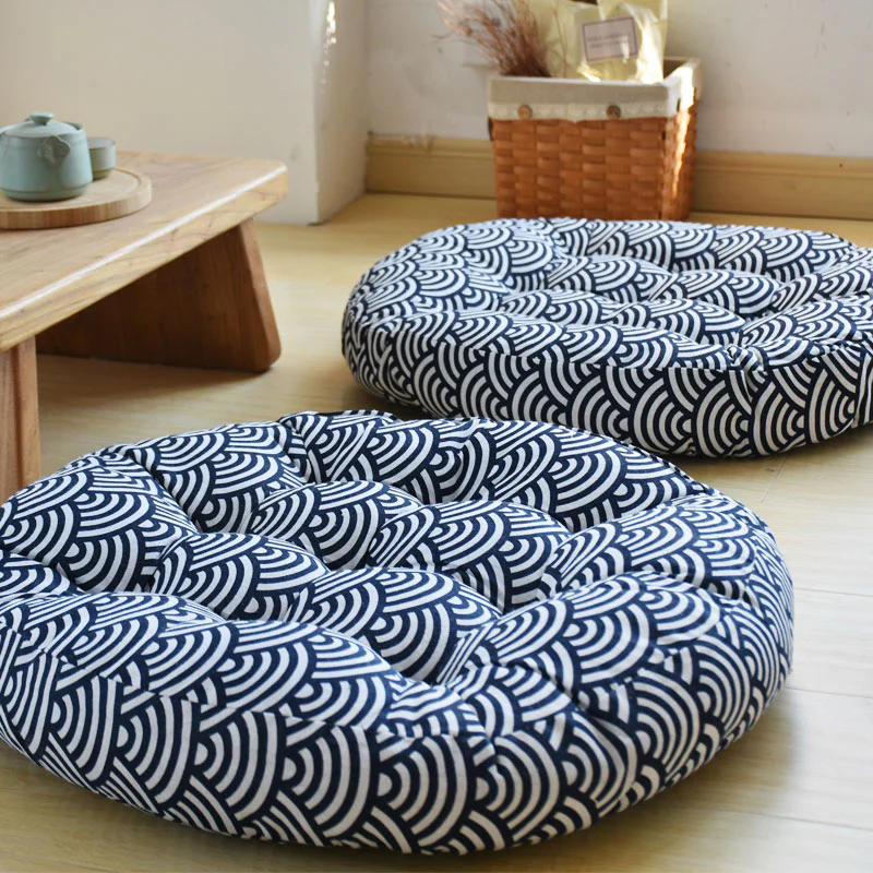 Cuscino per seduta da meditazione in cotone e lino, decorazione per la casa - Image 2