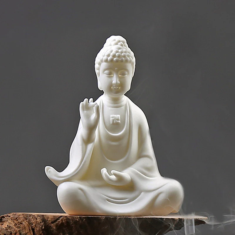 Decorazione a LED in ceramica con benedizione del Buddha Avalokitesvara Ksitigarbha Bodhisattva - Image 3