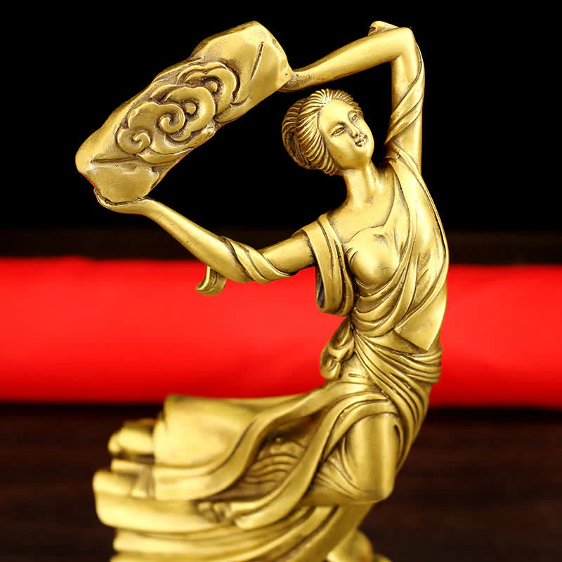 Decorazione della statua in rame del Bodhisattva Nuwa che ripara il cielo - Image 8