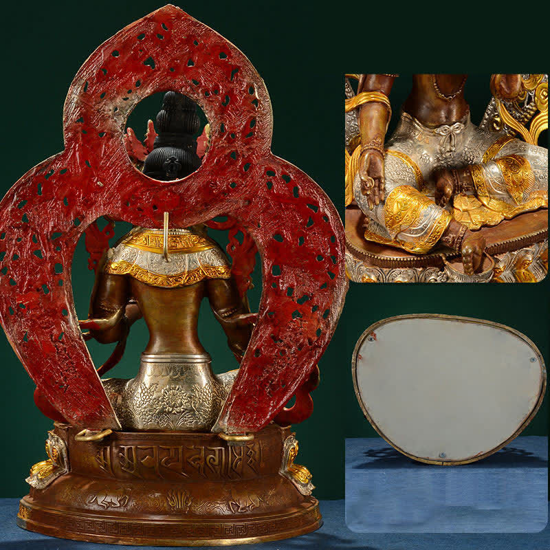 Decorazione della statua in rame della speranza di Tara Verde del Bodhisattva - Image 16