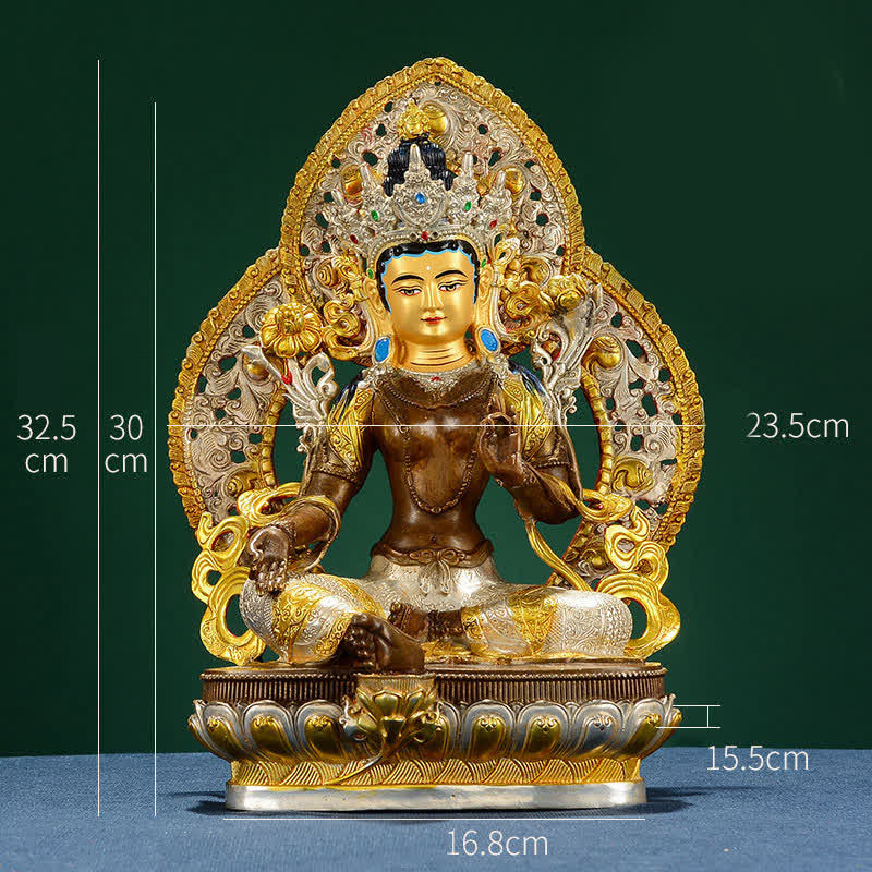 Decorazione della statua in rame della speranza di Tara Verde del Bodhisattva - Image 17