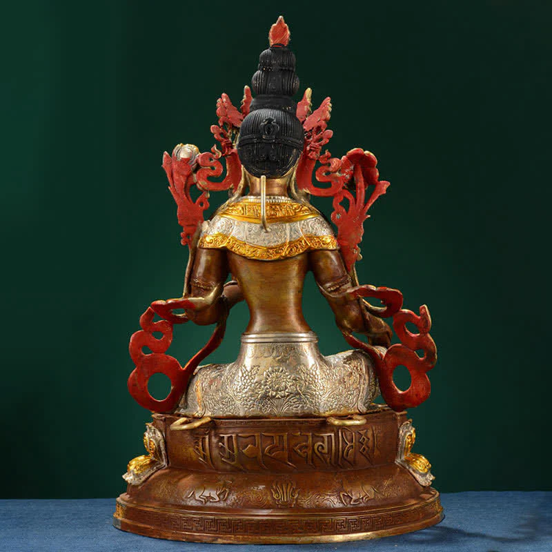 Decorazione della statua in rame della speranza di Tara Verde del Bodhisattva - Image 8