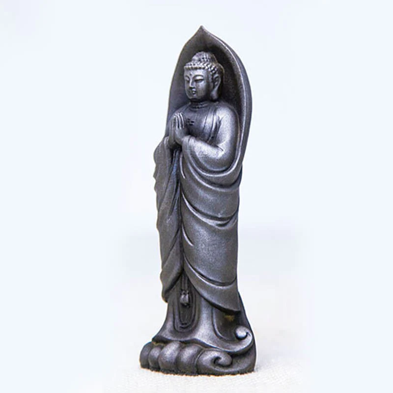 Decorazione della statua in resina colata di polvere di ferro Sakyamuni Buddha Namaste fatta a mano Buddha Stones - Image 20