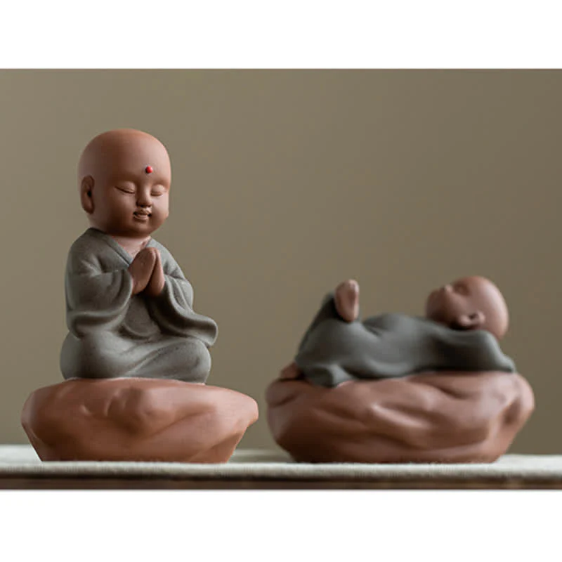 Decorazione di cura calma con fiore di Buddha in legno di pesca nera - Image 15