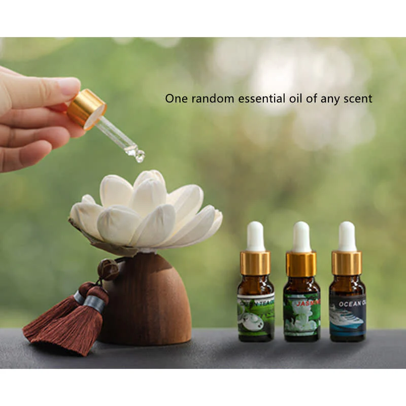 Decorazione di cura calma con fiore di Buddha in legno di pesca nera - Image 21