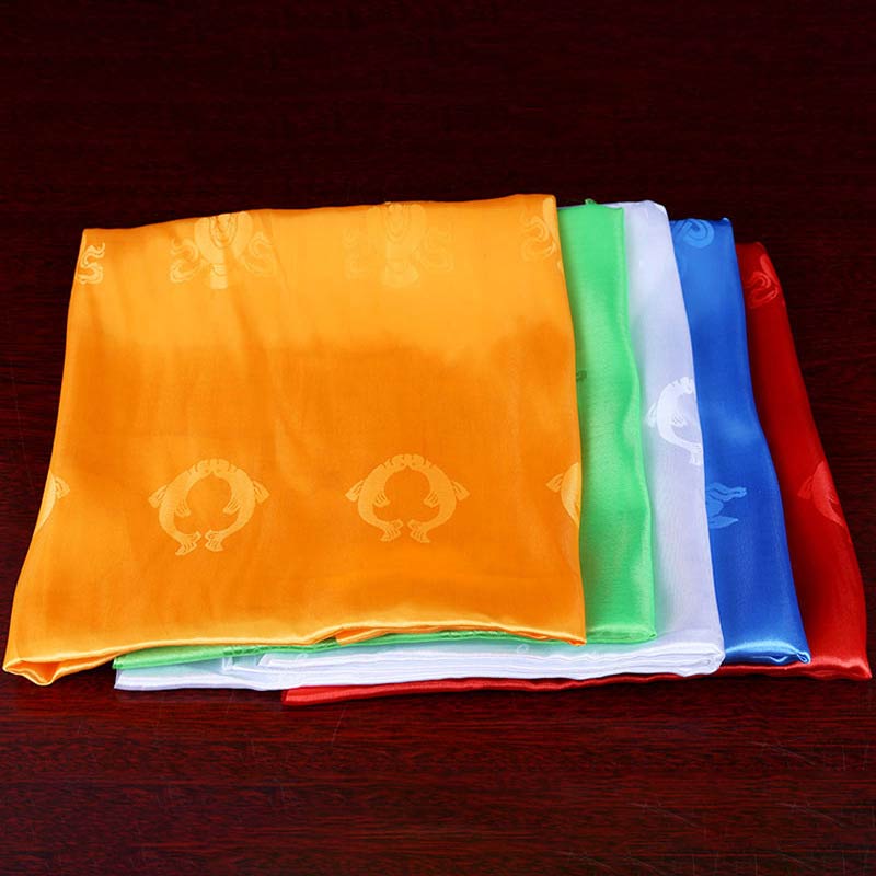 Decorazione Khata di 5 colori di buon auspicio della benedizione tibetana - Image 14