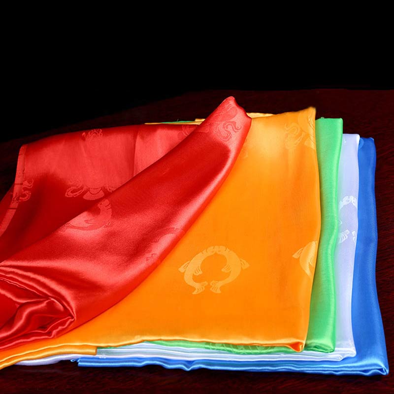 Decorazione Khata di 5 colori di buon auspicio della benedizione tibetana - Image 4