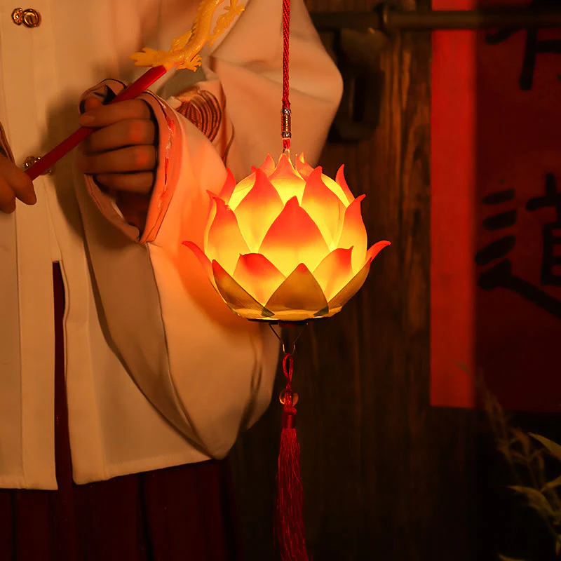 Decorazione lampada lanterna drago fiore di loto fai da Buddha Stones - Image 21