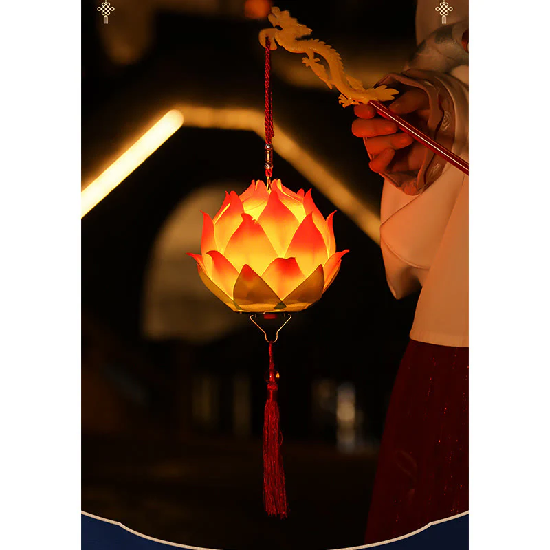 Decorazione lampada lanterna drago fiore di loto fai da Buddha Stones - Image 23