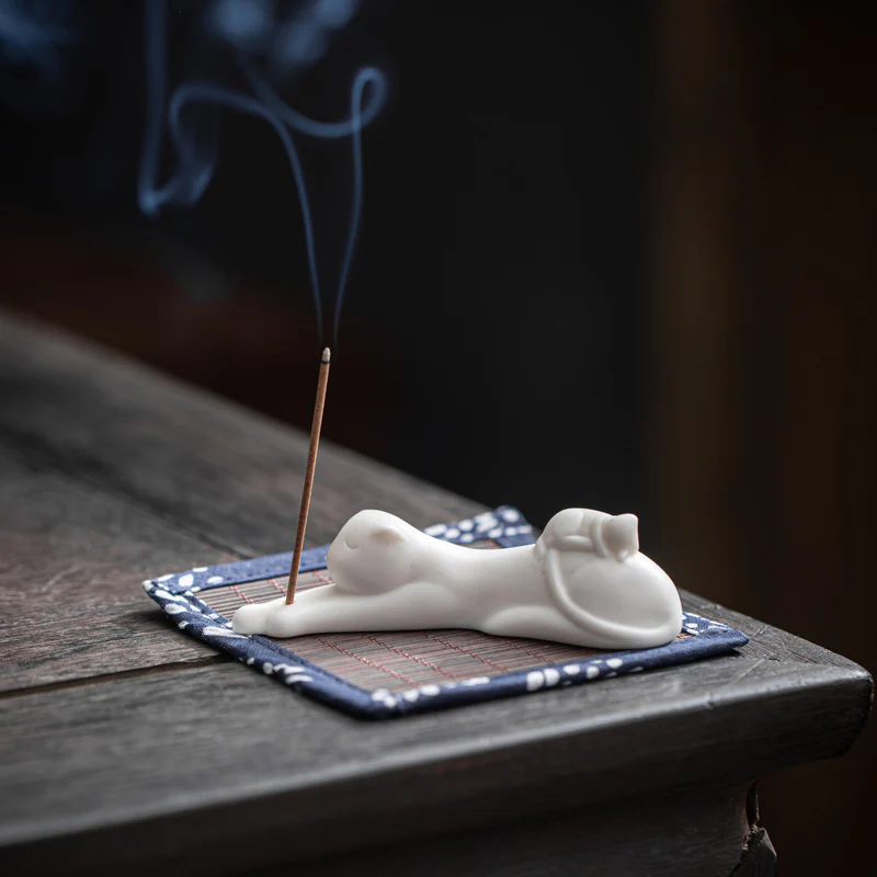 Decorazione per bruciatore di incenso in ceramica con gatto e panda, per benedizione - Image 14